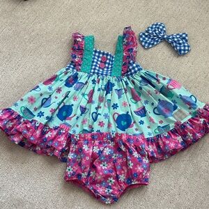 Eleanor Rose Tea Party Set  with Bow